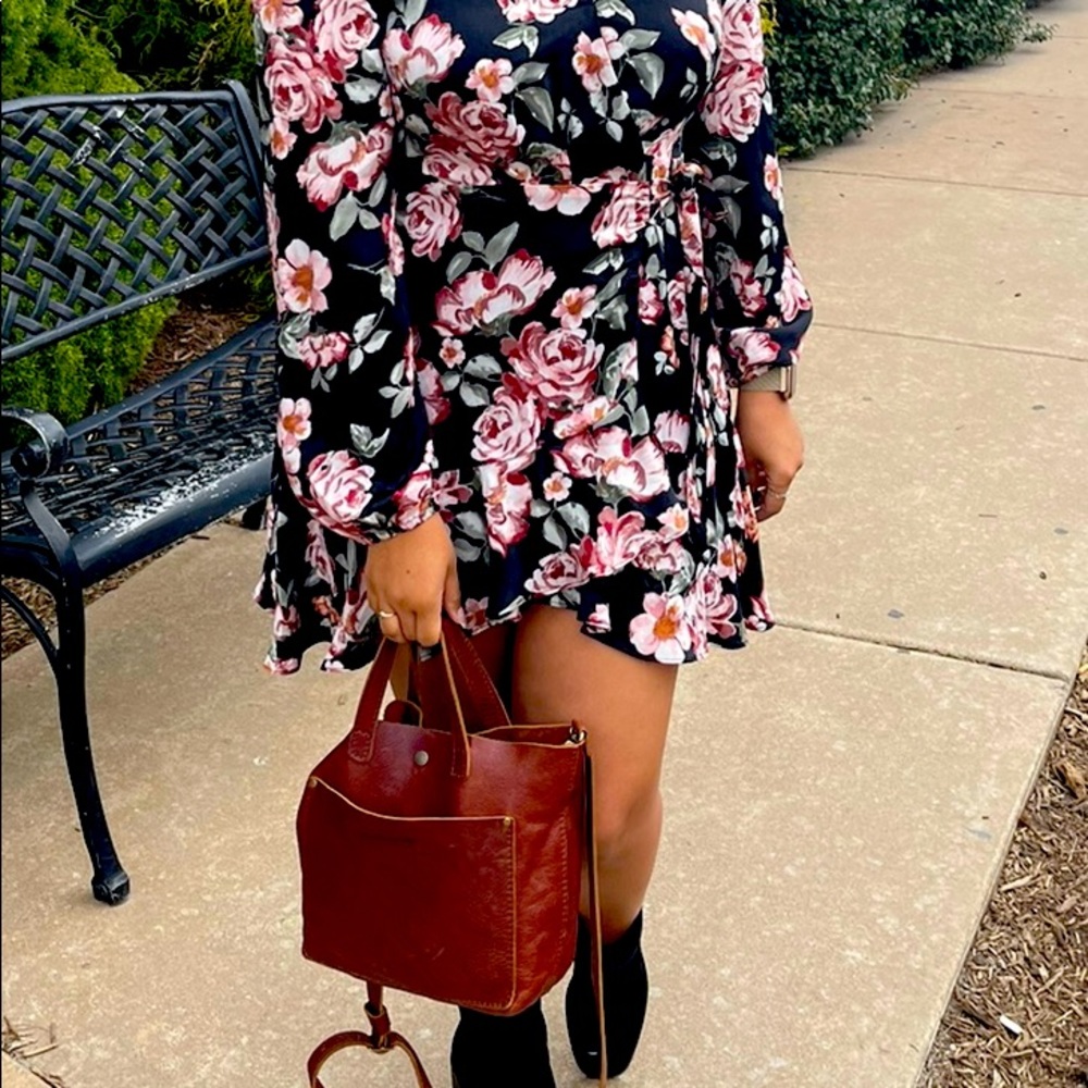 Lulus Floral Mini Dress / Size Medium